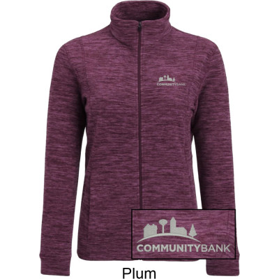 Ladies Marled Fleece Jacket