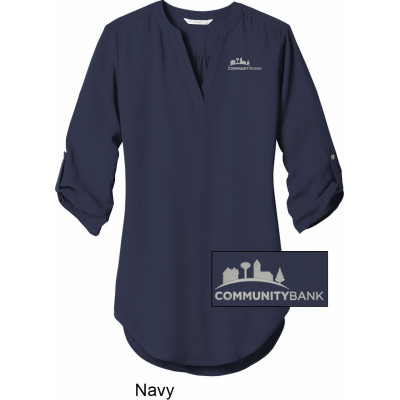 Ladies 3/4-Sleeve Tunic Blouse