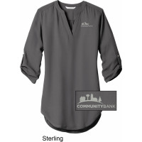 Ladies 3/4-Sleeve Tunic Blouse