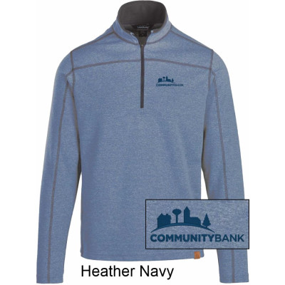 Men's Heathered Quarter Zip Pullover