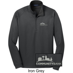 Men Vertical Texture Quarter Zip Pullover
